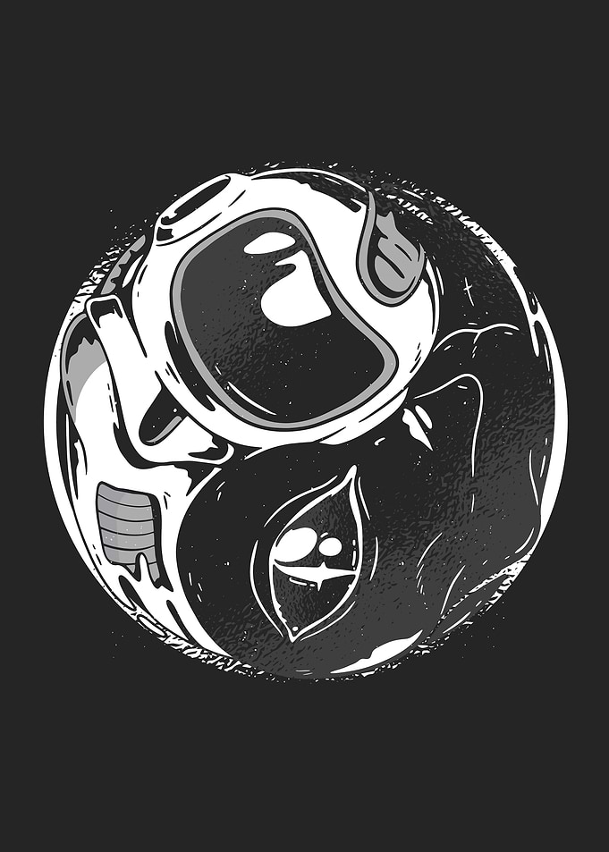 Minimalistic yingyang ace