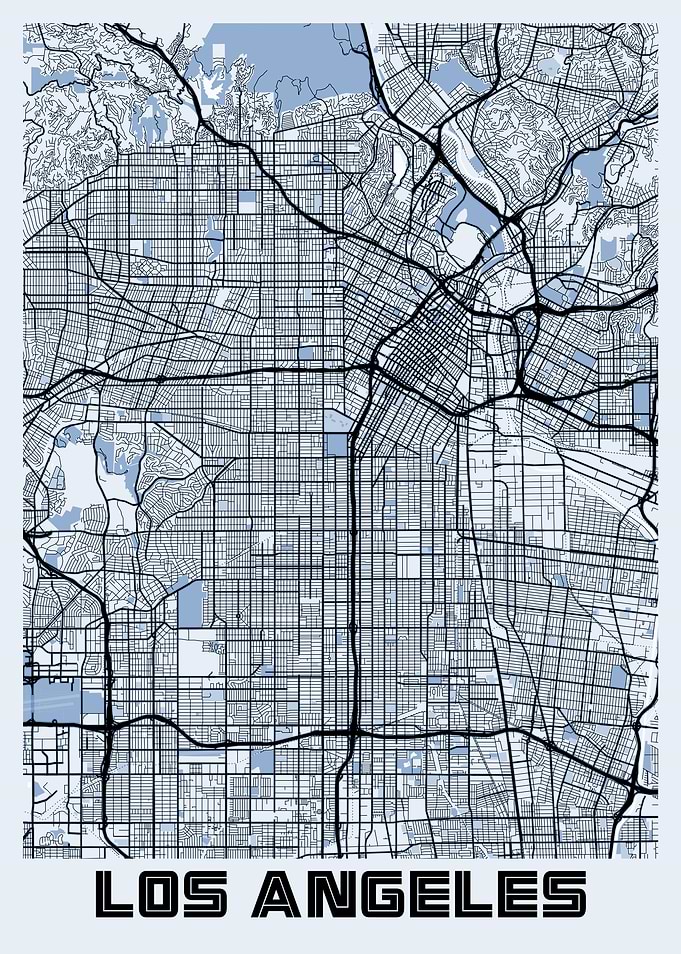 Los Angeles City Map USA