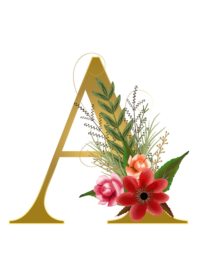 A Letter Floral Alphabet