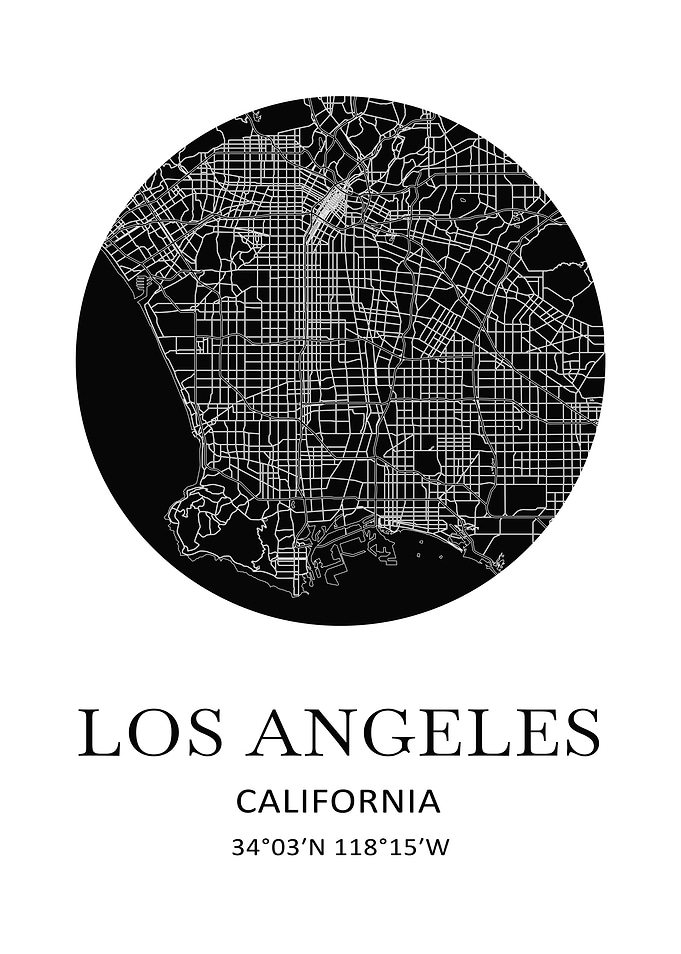 Los Angeles City Map USA