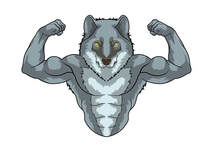 Wolf Bodybuilder Muscles