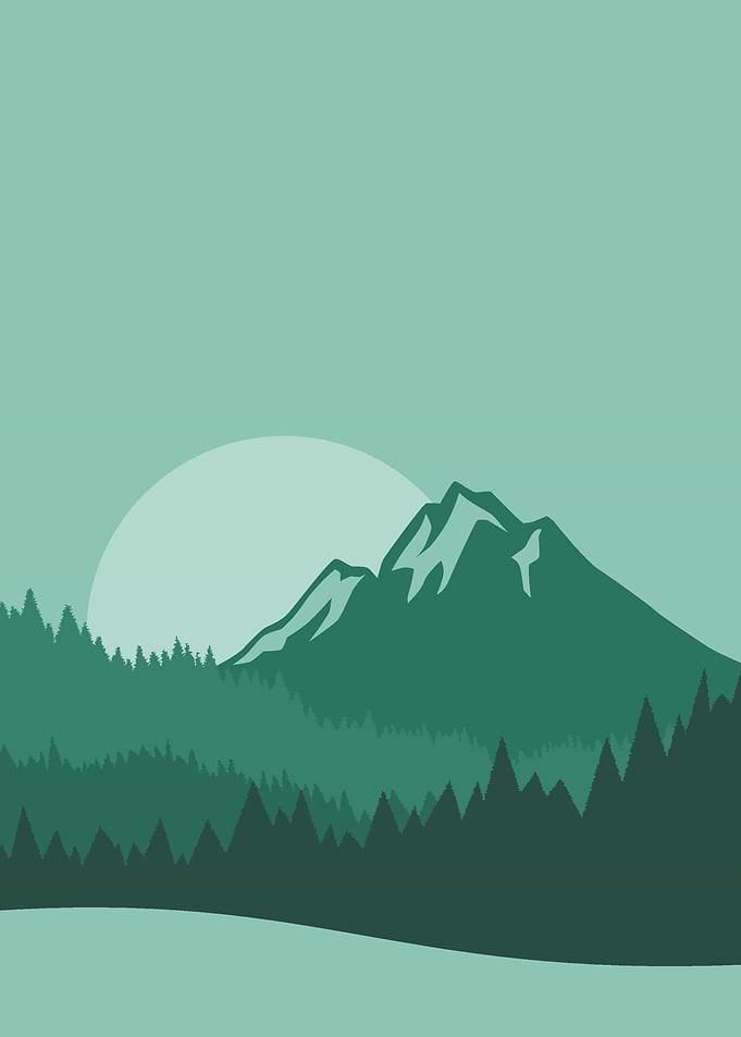 landscape flat poster art