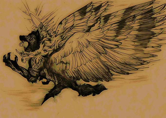 Winged werewolf 1