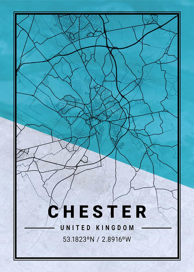 Chester City Map England