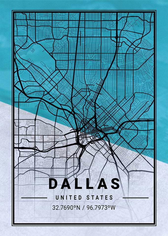 Dallas City Map USA