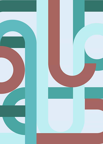 Abstract blue geometric