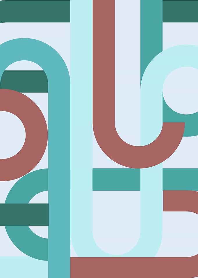 Abstract blue geometric