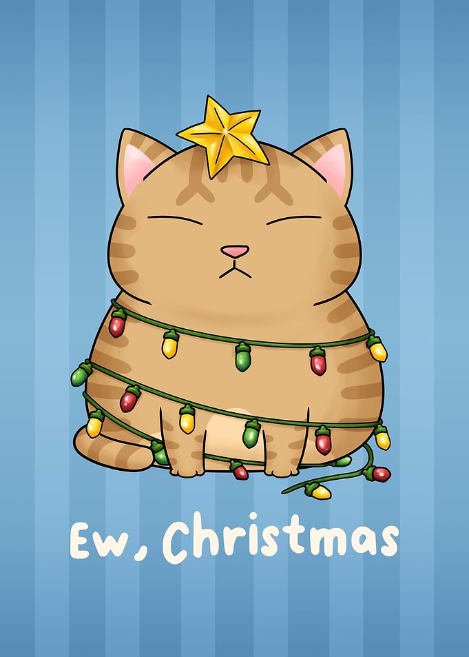 Ew Christmas Cat Orange