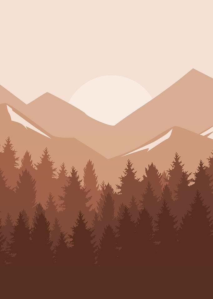 landscape flat poster art