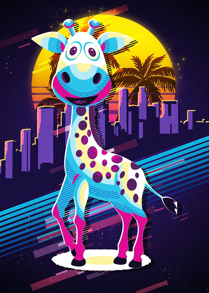 Giraffe Retro