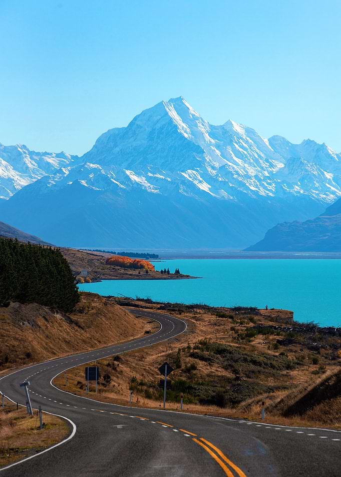 Mountains at Lake highway