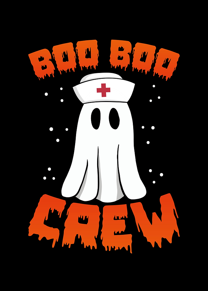 Boo Pumpkin Nurse