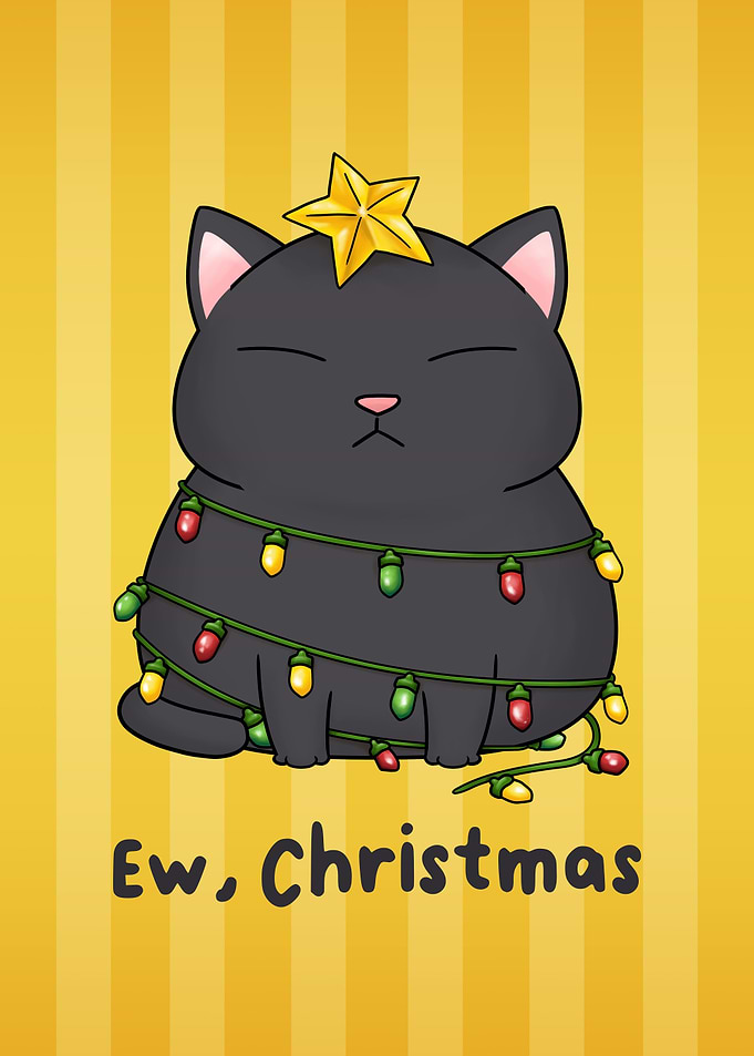 Ew Christmas Cat Black
