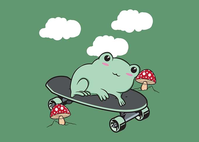 Cottagecore Kawaii Frog