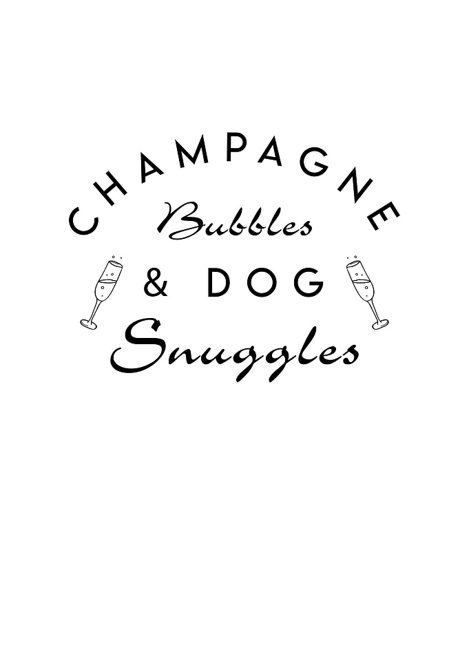 Champagne Bubbles and Dog