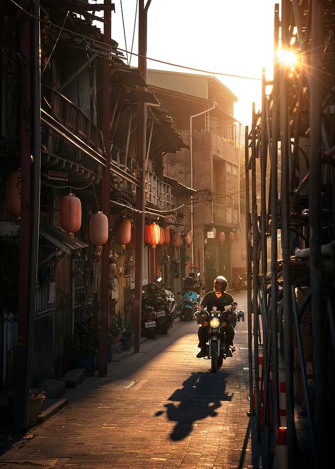 Sunset street view