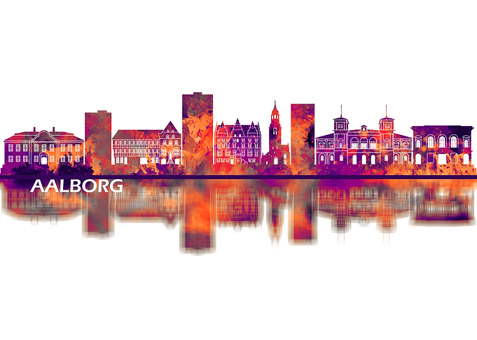 Aalborg Denmark Skyline