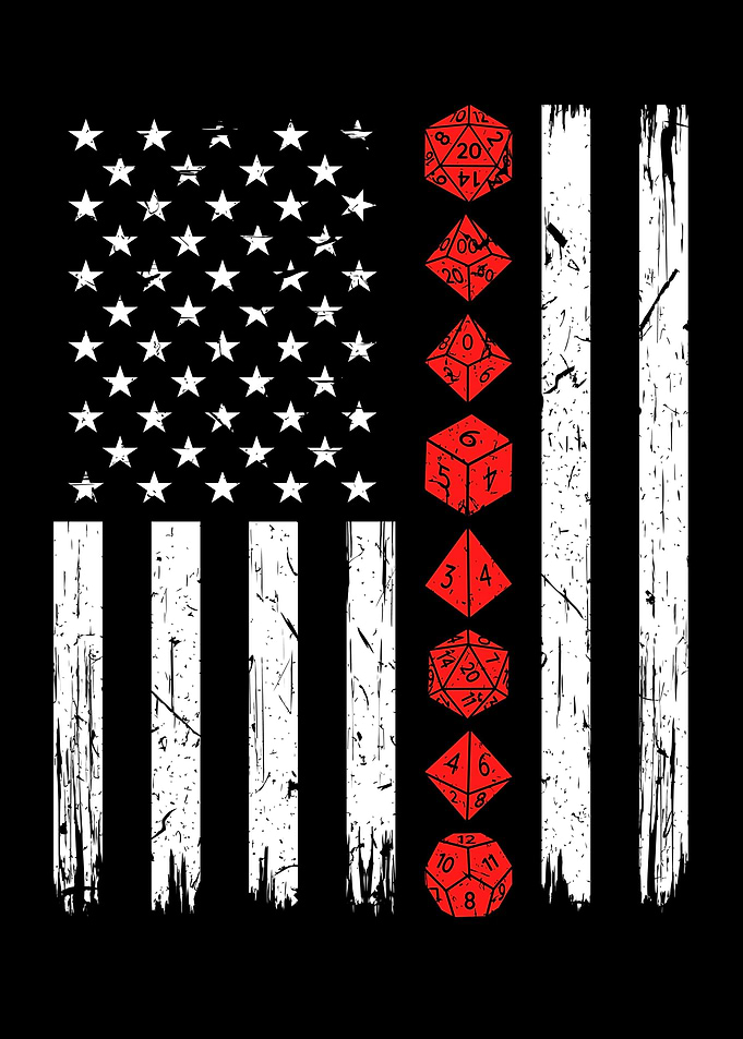 D20 Dice 4th of July RPG