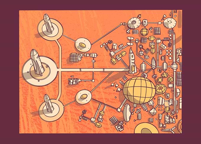 Mars city futuristic