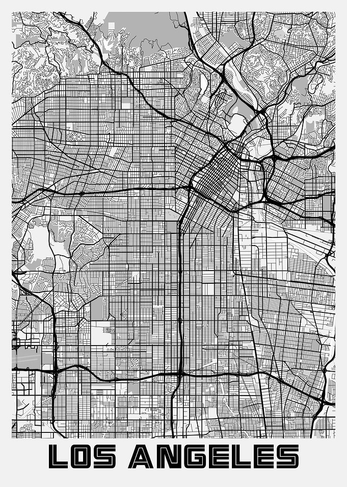 Los Angeles City Map USA