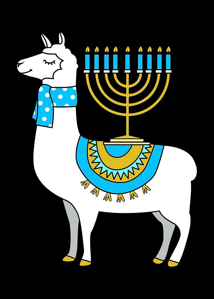 Hanukkah Llama Menorah