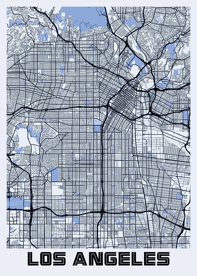 Los Angeles City Map USA