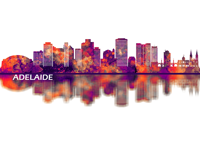 Adelaide Australia Skyline