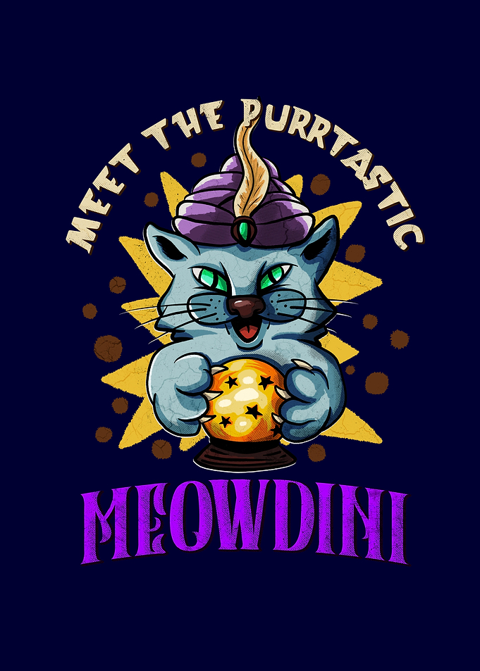 Meowdini Funny Cat Wizard