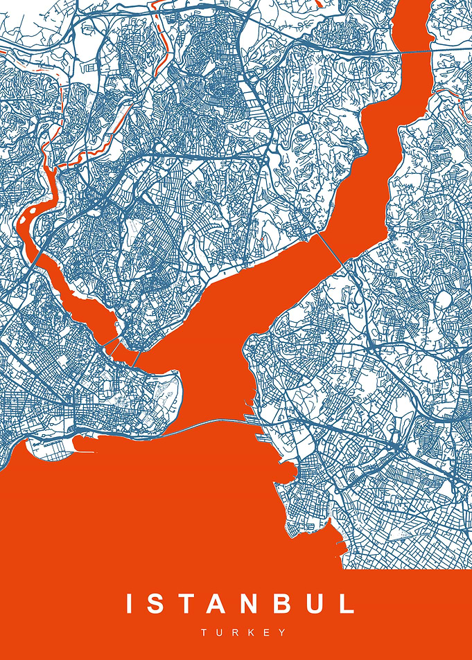 ISTANBUL City Map Turkey