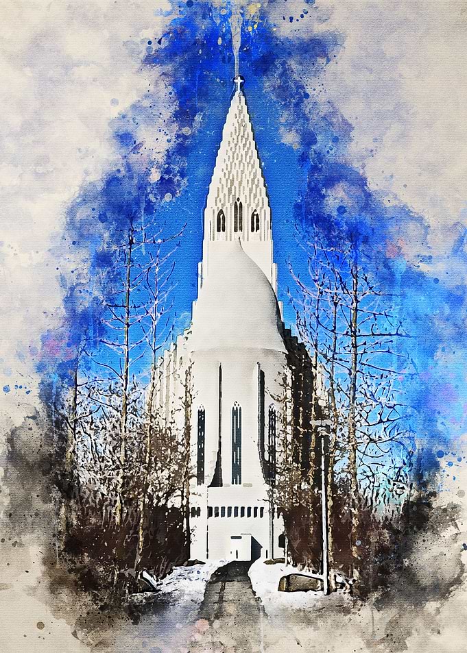 Reykjavik Watercolor