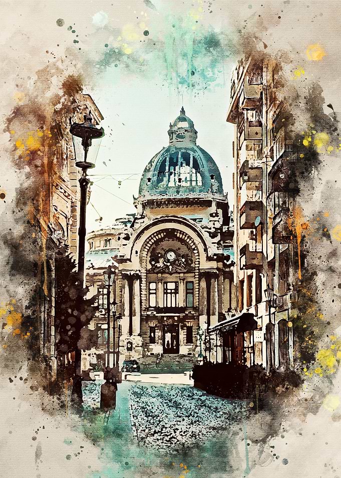 Bucharest Watercolor
