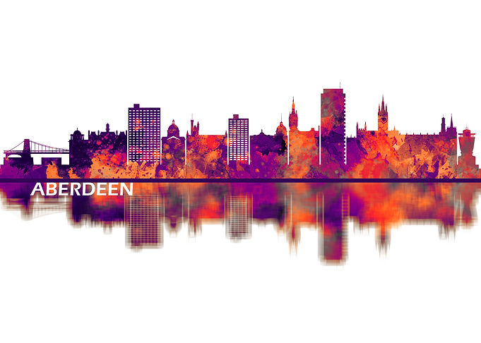 Aberdeen Scotland Skyline