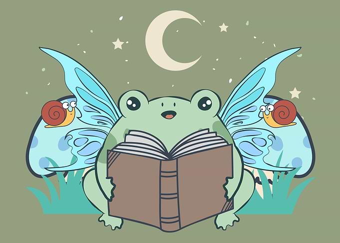 Cottagecore Kawaii Frog