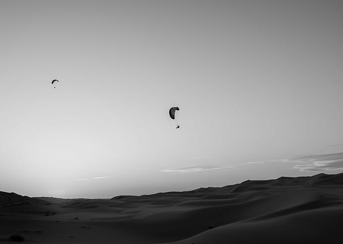 Sunset over desert