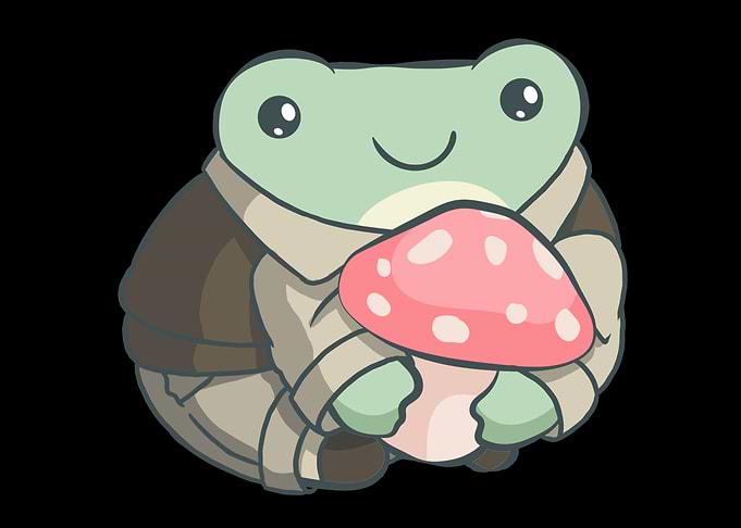 Cottagecore Kawaii Frog