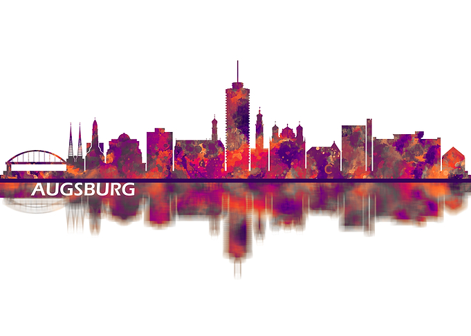 Augsburg Germany Skyline