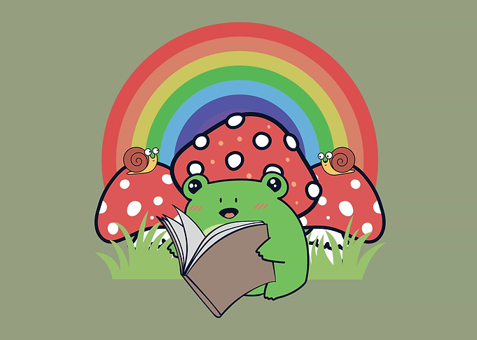 Cottagecore Kawaii Frog