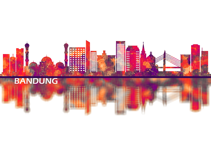 Bandung Indonesia Skyline