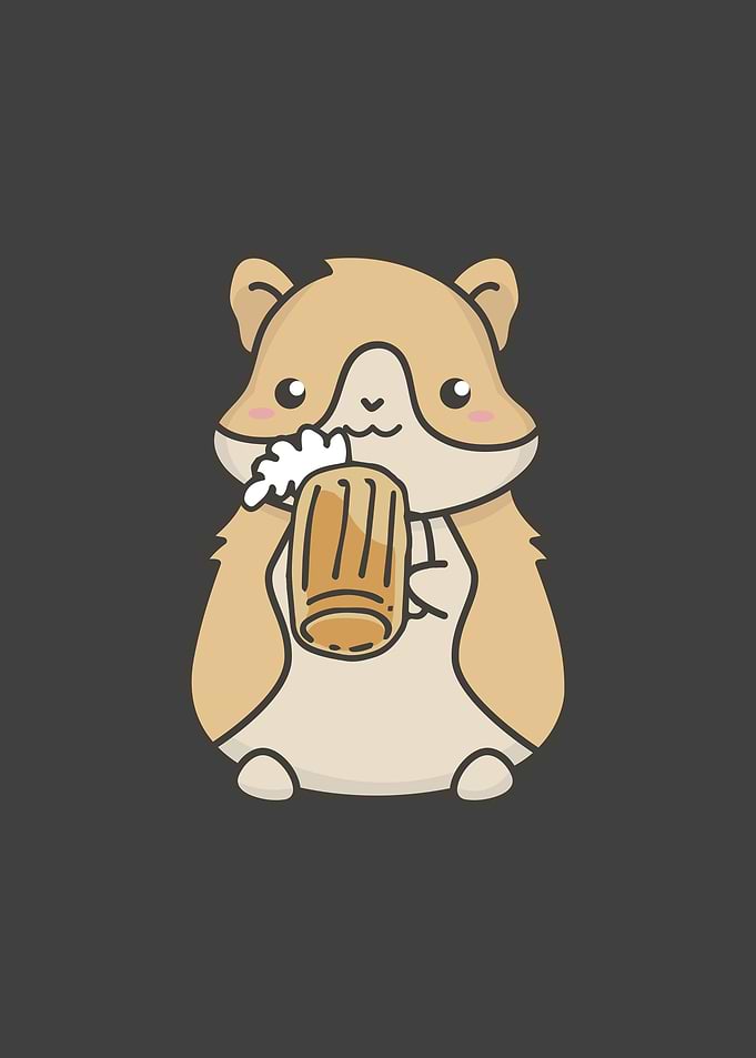 Drinking hamster
