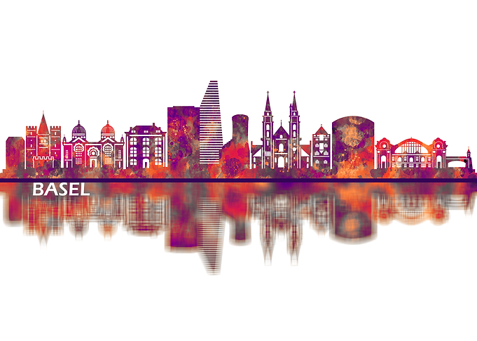 Basel Switzerland Skyline