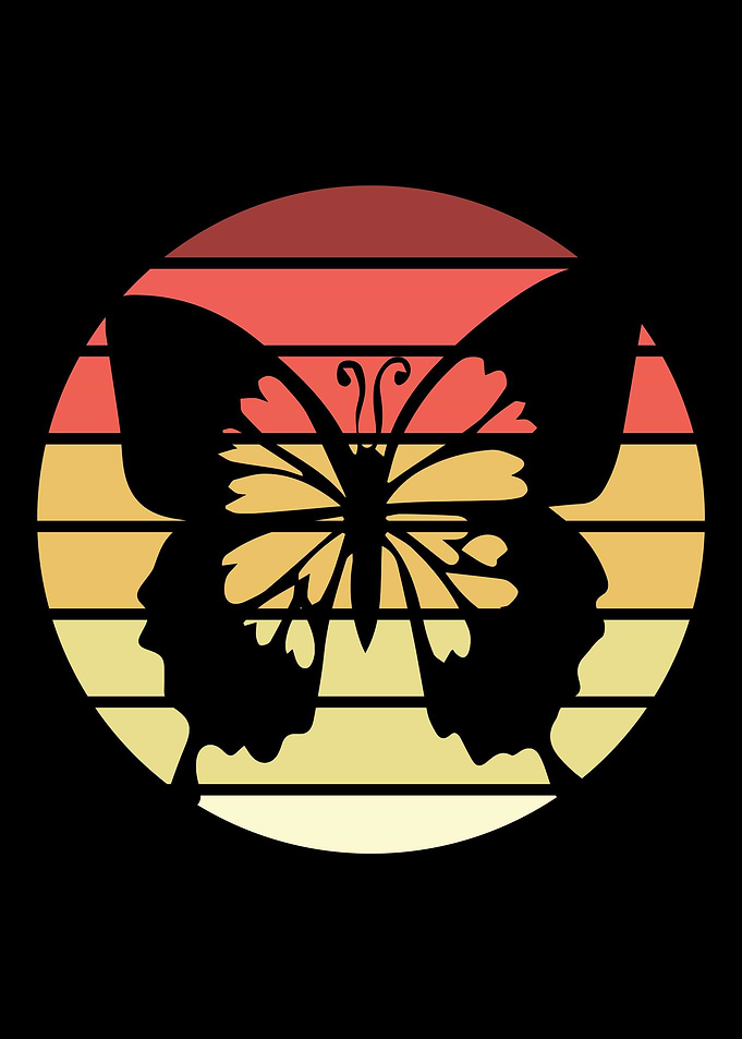 Butterfly Retro Vintage