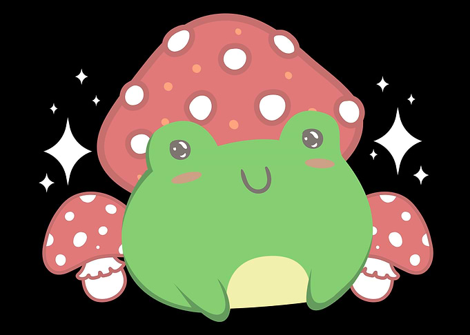 Cottagecore Frog Mushroom