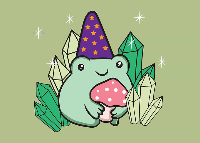 Cottagecore Frog Wizrd Hat