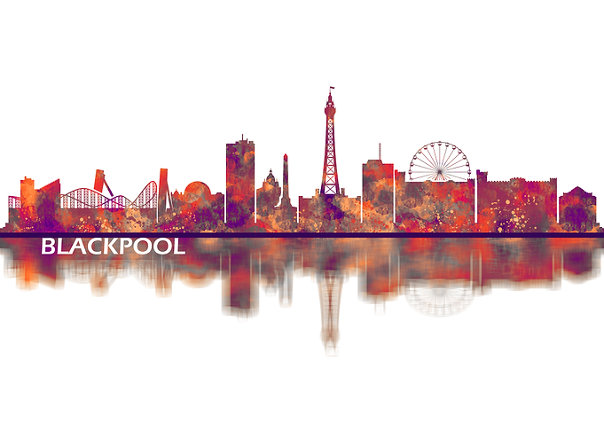Blackpool England Skyline
