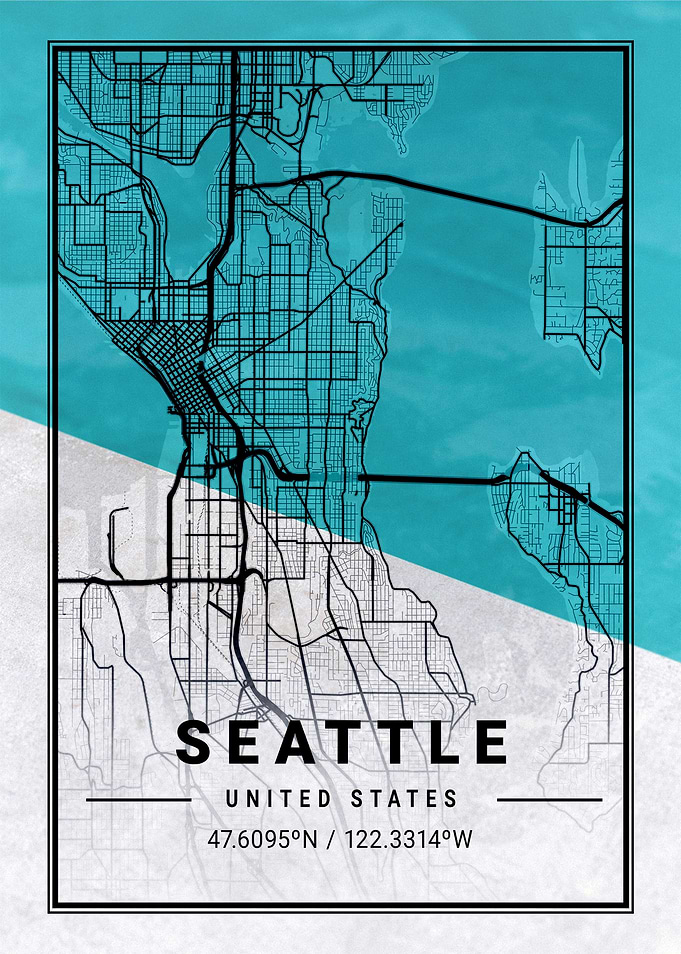 Seattle City Map USA