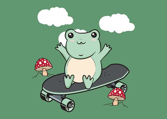 Cottagecore Kawaii Frog