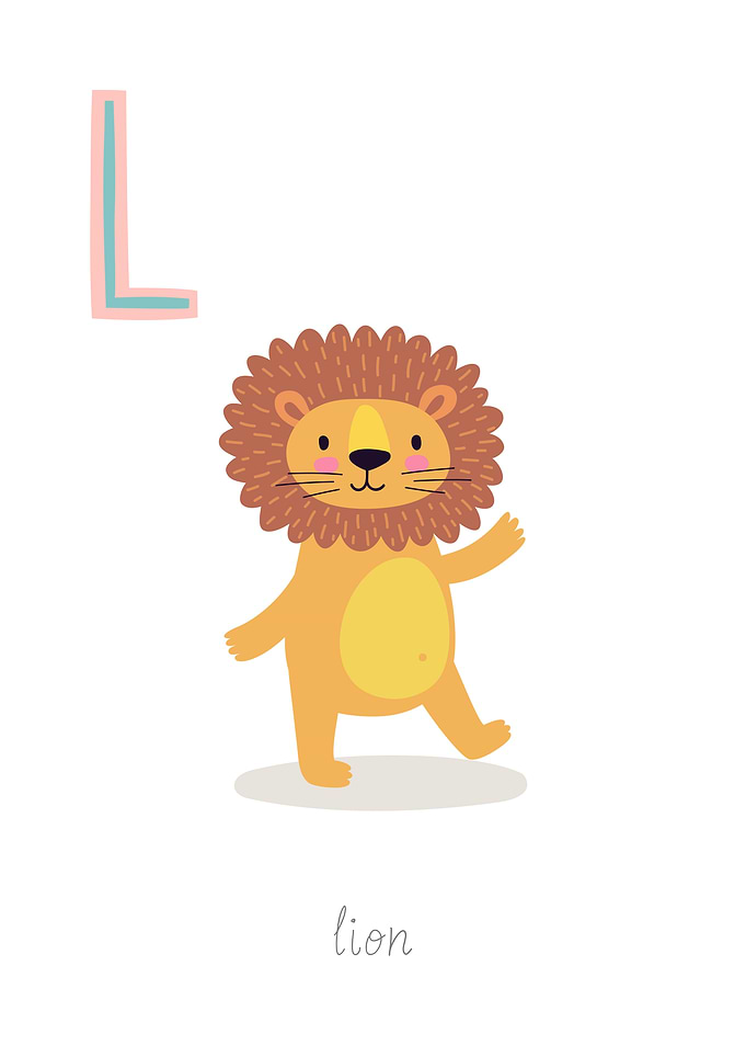 Animal Alphabet L Lion