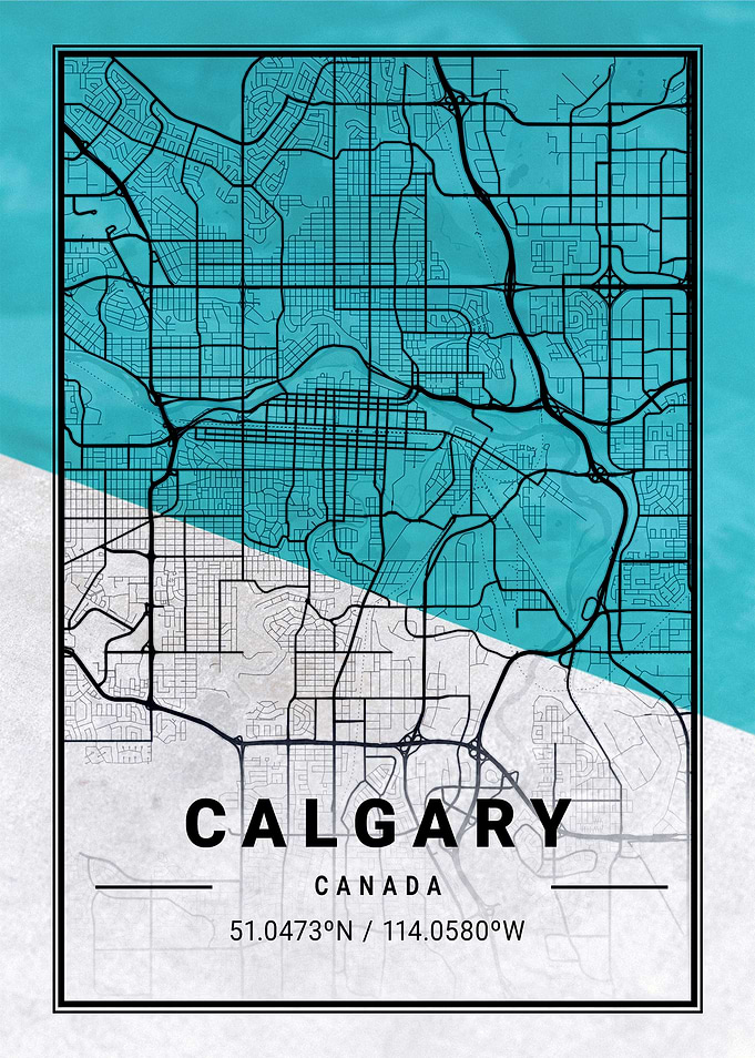 Calgary City Map Canada