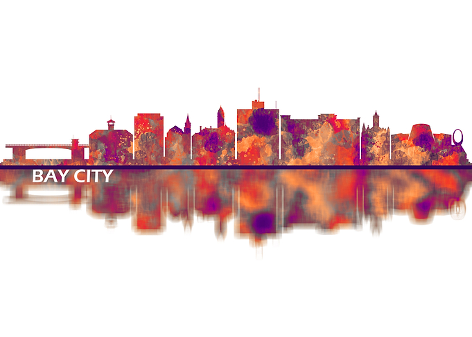 Bay City Michigan Skyline