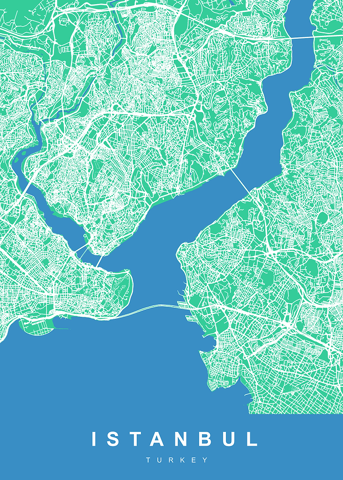 ISTANBUL City Map Turkey